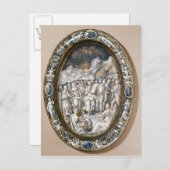 楕円形の皿 ポストカード (正面/裏面)