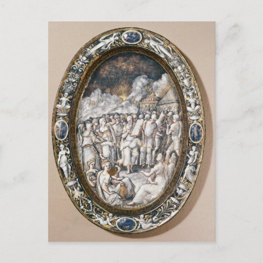 楕円形の皿 ポストカード (正面)