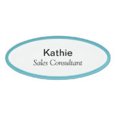 楕円形の磁気名タグプロフェッショナルタイトルバッジ 名札 (正面)