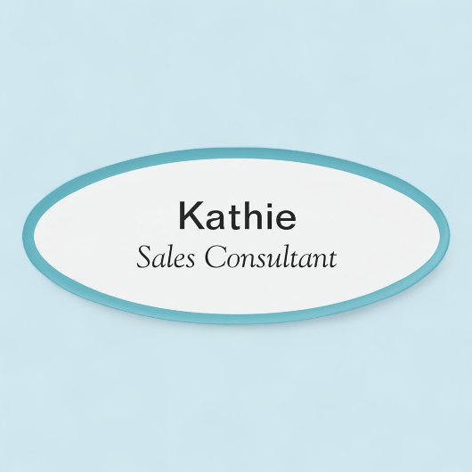 楕円形の磁気名タグプロフェッショナルタイトルバッジ 名札