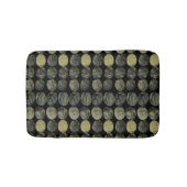 楕円形の縞模様の宝石の水平パターン バスマット (正面)