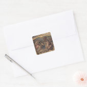 楕円形の装飾パネルサロン スクエアシール (封筒)