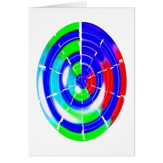 楕円形の迷路アートカード (正面)