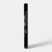 楕円形の金の音符 iPhoneケース (左側面)