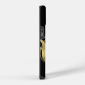 楕円形の金の音符 iPhoneケース (右側面)