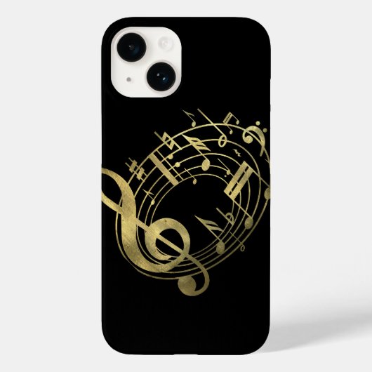 楕円形の黄金の音符 Case-Mate iPhoneケース (裏面)