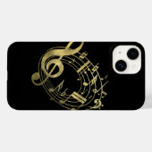 楕円形の黄金の音符 Case-Mate iPhoneケース (裏面 (横))