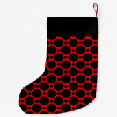 楕円形の黒 スモールクリスマスストッキング (裏面)