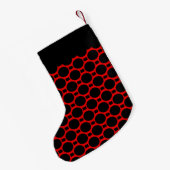 楕円形の黒 スモールクリスマスストッキング (裏面 (吊り時))