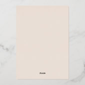 楕円形エレガントの写真の囲まれた歓迎メッセージ 箔シーズンカード (裏面)