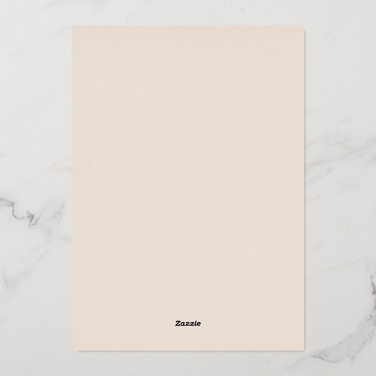 楕円形エレガントの写真の囲まれた歓迎メッセージ 箔シーズンカード (裏面)