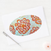 楕円形ステッカー・マリゴールド 楕円形シール (封筒)