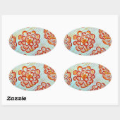 楕円形ステッカー・マリゴールド 楕円形シール (シート)