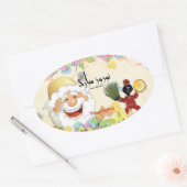 **楕円形ノウルーズをテーマにしたシール** 楕円形シール (封筒)