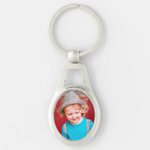 楕円形フォトキーチェーン キーホルダー