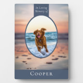 楕円形フォトビーチドッグメモリアル記念 フォトプラーク (正面)