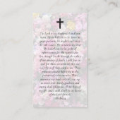 楕円形フォトフローラメモリアル祈りの言葉カード コーリングカード (裏面)