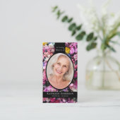 楕円形フォトフローラメモリアル祈りの言葉カード コーリングカード (スタンド正面)