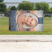 楕円形フォト海メモリアル墓表紙 横断幕 (インサイチュ)