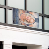 楕円形フォト海メモリアル墓表紙 横断幕 (ビルの外側)