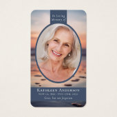 楕円形フォト海メモリアル祈りの言葉カード (正面)