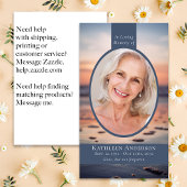 楕円形フォト海メモリアル祈りの言葉カード コーリングカード