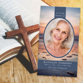 楕円形フォト海メモリアル祈りの言葉カード コーリングカード