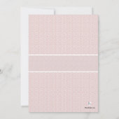 楕円形フレームの十字架 - 薄いピンクの宗教的な招待状 招待状 (裏面)