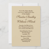 楕円形フレームの花嫁結婚式招待状 招待状 (裏面)