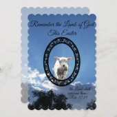 楕円形フレームラムサンライトクラウドフラットホリデーカード シーズンカード (正面/裏面)