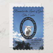 楕円形フレームラムサンライトクラウドフラットホリデーカード シーズンカード (正面)