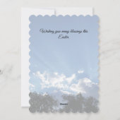 楕円形フレームラムサンライトクラウドフラットホリデーカード シーズンカード (裏面)