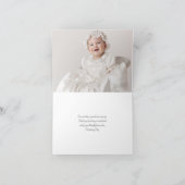 楕円形フレーム-調整の写真Notecardの十字 サンキューカード (内部)