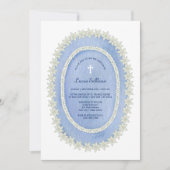 楕円形ブルーフレームバプテスマ 招待状 (正面)