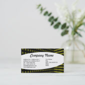 楕円形 – トーンコーナー – 黄色 名刺 (スタンド正面)