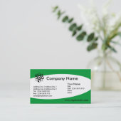 楕円形 - 草緑色 名刺 (スタンド正面)