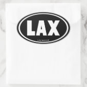 楕円形 – 黒 楕円形シール (バッグ)