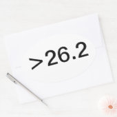 楕円形>26.2マイルのステッカー 楕円形シール (封筒)