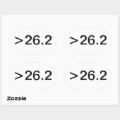 楕円形>26.2マイルのステッカー 楕円形シール (シート)