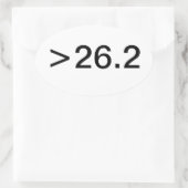 楕円形>26.2マイルのステッカー 楕円形シール (バッグ)