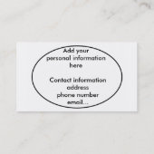 楕円形Comp単にカード 名刺 (裏面)