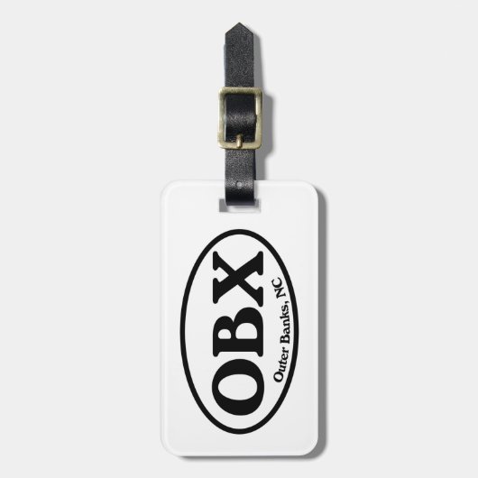 楕円形OBXの外銀行 ラゲッジタグ (正面縦)