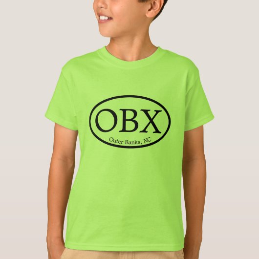 楕円形OBXの外銀行 Tシャツ (正面)