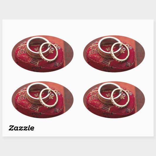 楕円結婚式の引き出物シ結婚ールのリングや輪収納ボックス 楕円形シール (シート)