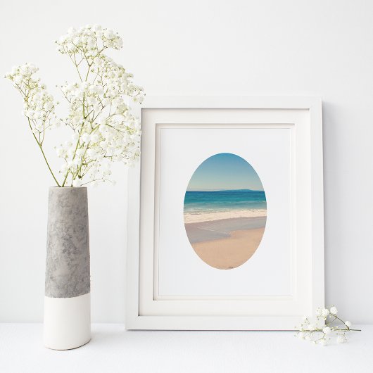 楕円縁ど縦写真付き8"x 10" ポスター