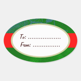 楕円金ゴールドラベルレッドリボンカスタムラベルホリデーギフト 楕円形シール