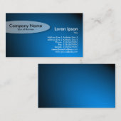 楕円 – スポットライトの中青 名刺 (正面/裏面)