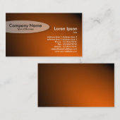 楕円 – スポットライト付きオレンジ 名刺 (正面/裏面)