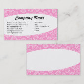 楕円 – ピンクフローラ 名刺 (正面/裏面)