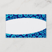 楕円 – 青のシェードフローラ 名刺 (裏面)